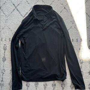 lululemon Evolution Black Polo Shirt